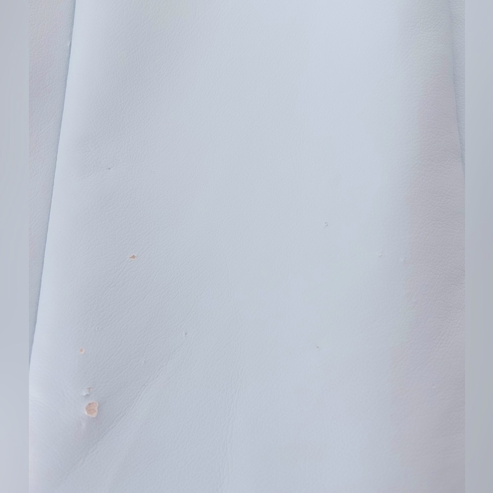 Vegan leather blue trench coat - Picture 7 of 7